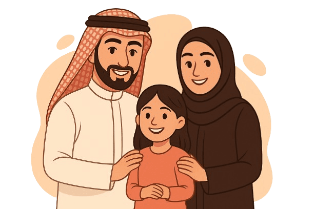Happy family together